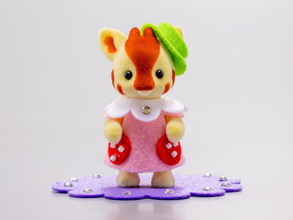 シルバニアファミリー カンタン手作りキット デザートトリオ ピンクのいちごのワンピース