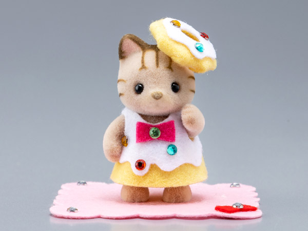 シルバニアファミリー カンタン手作りキット ドーナツトリオ ピンクのいちごのワンピース