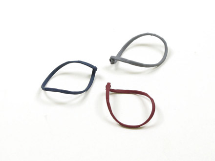 メタルカラーコートパーツ 下り雫捻り 約24×17mm