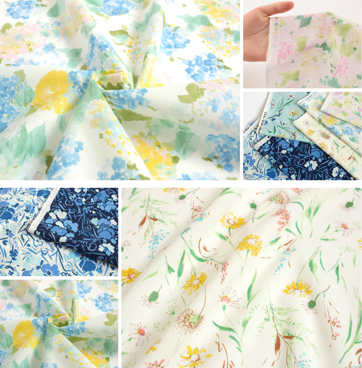 CRA-SEW collection ローン生地 CICA 無地・プリント