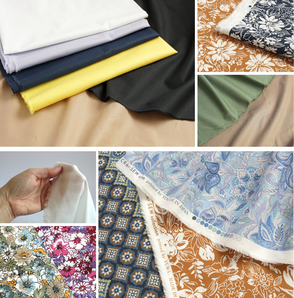 CRA-SEW collection ローン生地 SilkyAngel 無地・プリント