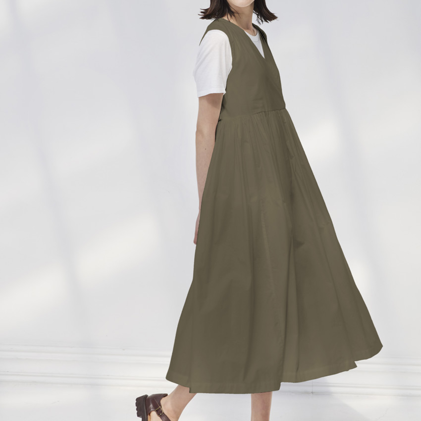 CRA-SEW collection ローン生地 SilkyAngelを使ったロングワンピース