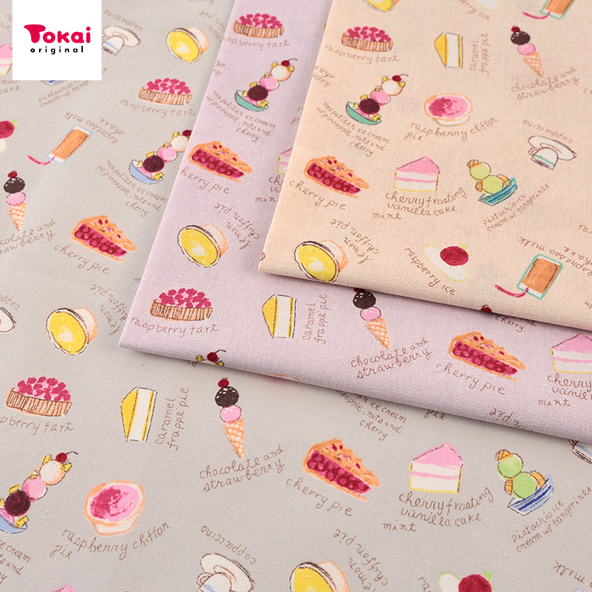 CRA-SEW collection Lovely Afternoon カットクロス 綿麻キャンバス スイーツメモリー