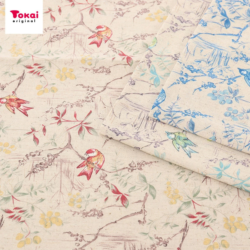 CRA-SEW collection BotanicalMessages カットクロス 綿麻シーチング シエラバード